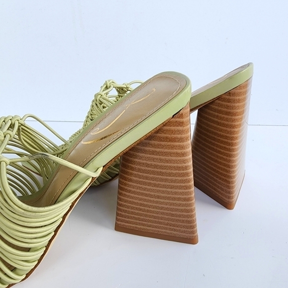 NEW Sam Edelman Laurette Light Green Block Heel Mule Sandal Size 6.5 - Picture 10 of 13
